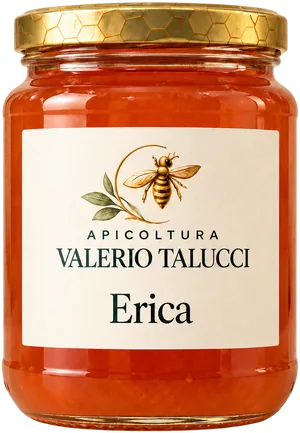 Barattolo di miele di erica dell'Apicoltura Valerio Talucci