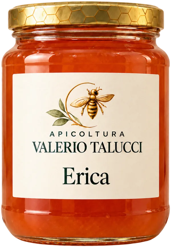Barattolo di miele di erica dell'Apicoltura Valerio Talucci